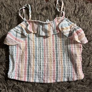 Ruffle stripe top